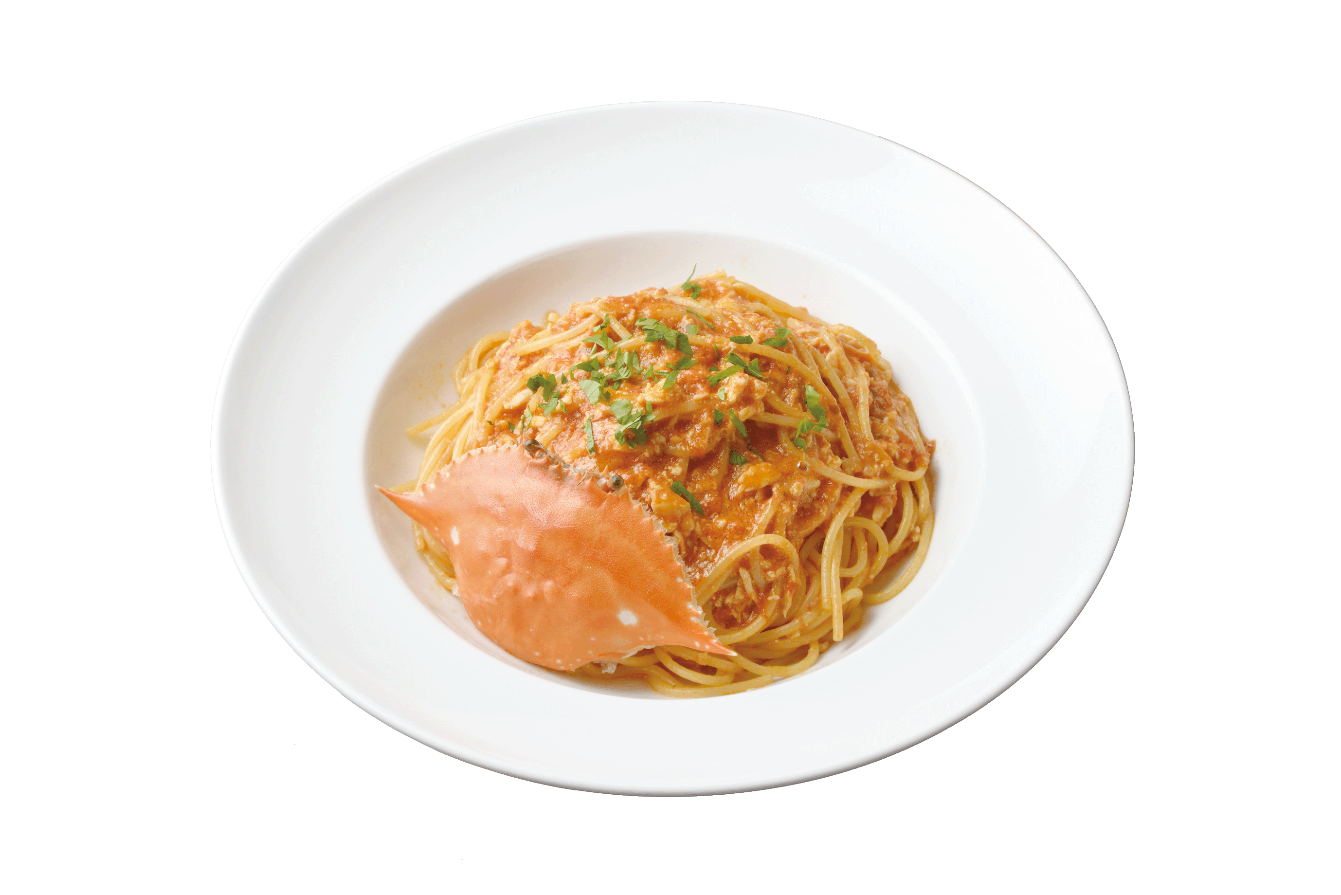 渡り蟹のトマトクリームソーススパゲティ