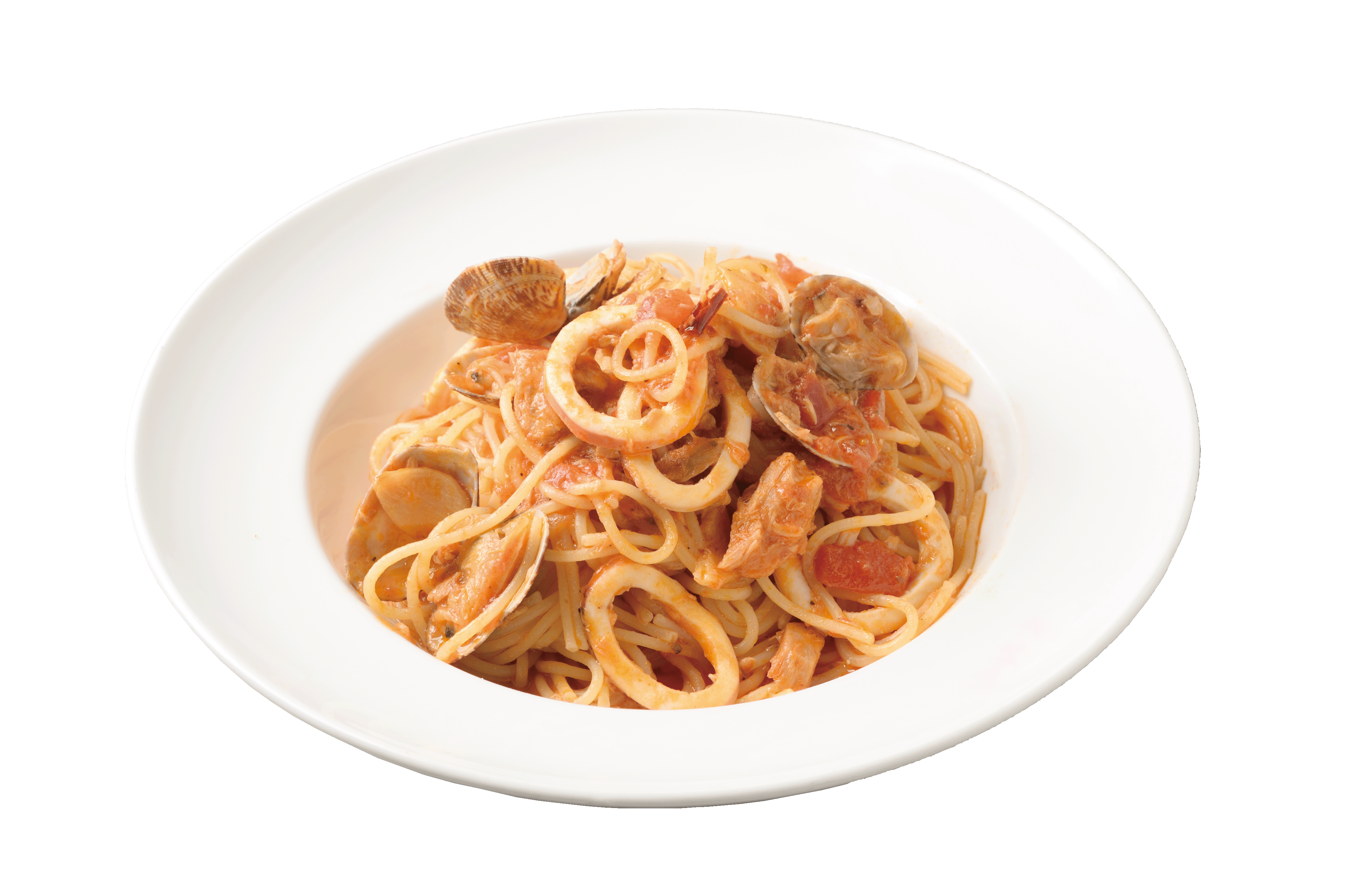 魚介入りトマトソーススパゲティ